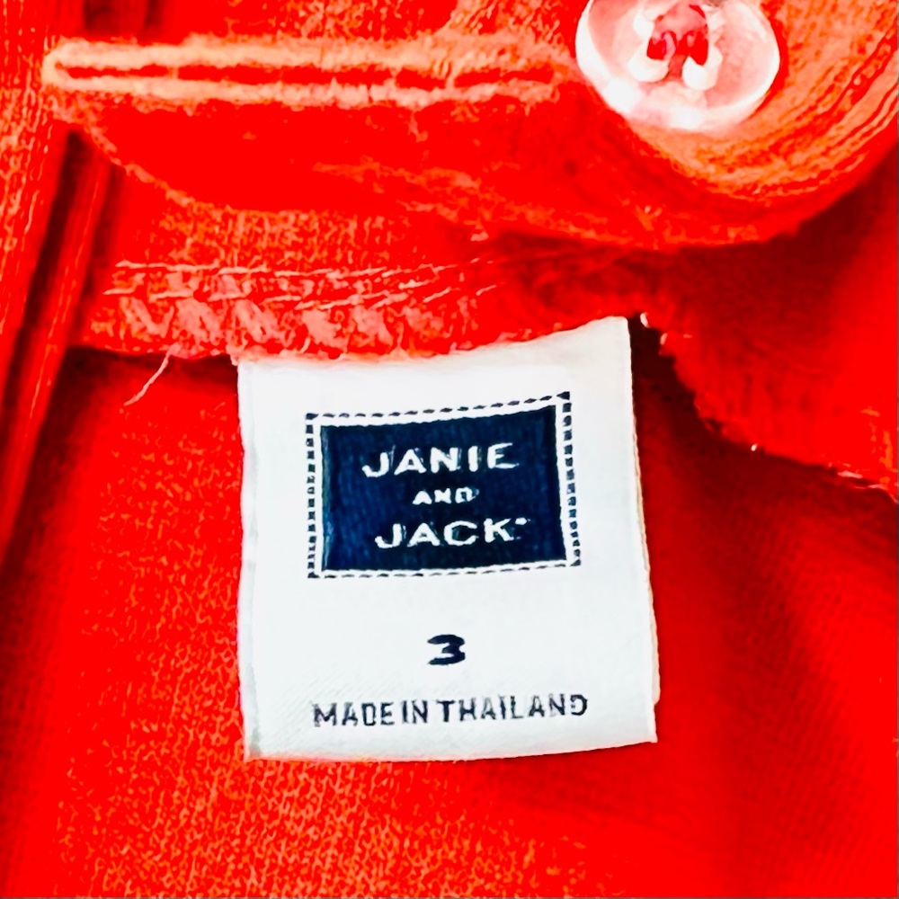 ♥️HP JANIE AND JACK Ponte Knit Romper 3 Red Jumpsuit Gingham Bow Toddler Girl - Picture 6 of 7